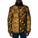 African American Quilt Kente Fusion Padded Jacket Version 1