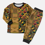 African American Quilt Kente Fusion Christmas Pajama Set Version 1