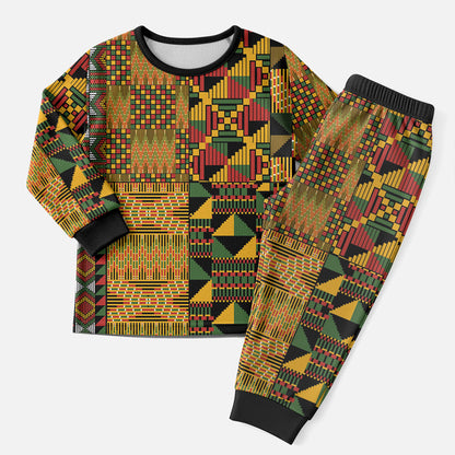 African American Quilt Kente Fusion Christmas Pajama Set Version 1