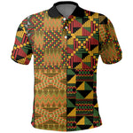 African American Quilt Kente Fusion Polo Shirt Version 1