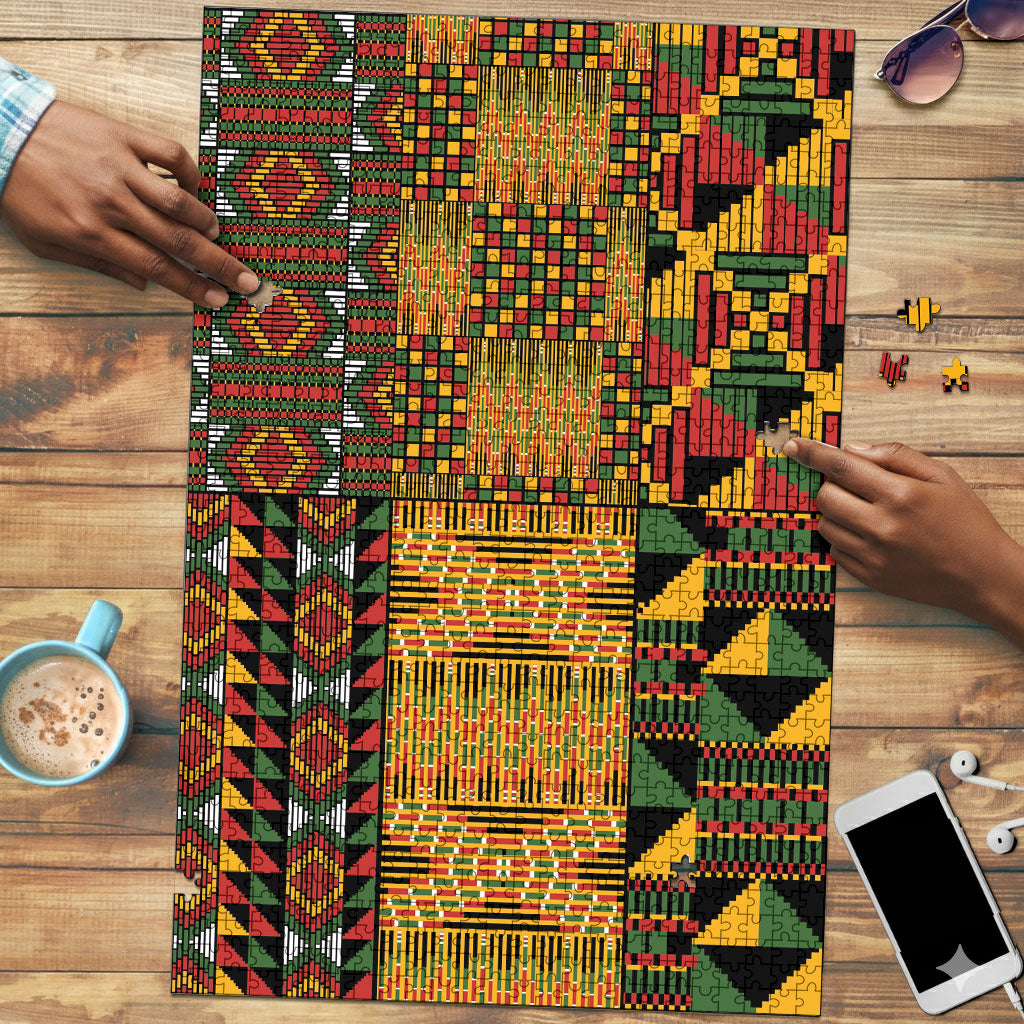 African American Quilt Kente Fusion Puzzle Version 1