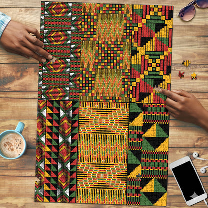 African American Quilt Kente Fusion Puzzle Version 1