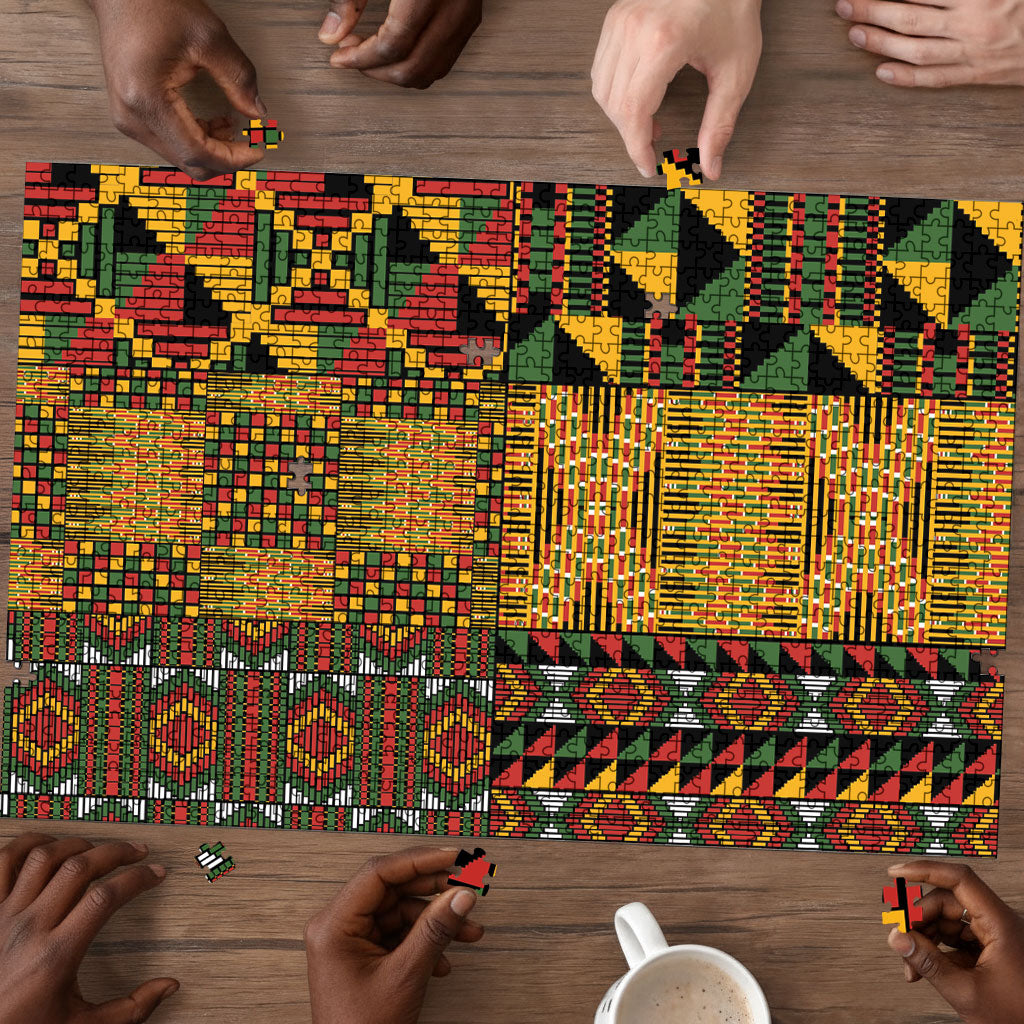 African American Quilt Kente Fusion Puzzle Version 1