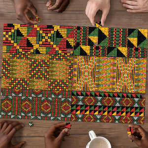 African American Quilt Kente Fusion Puzzle Version 1
