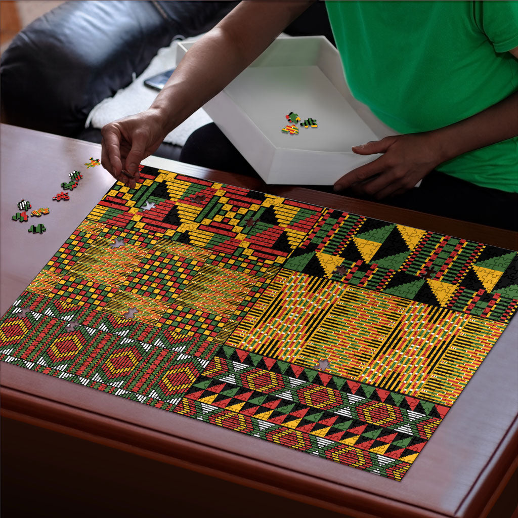 African American Quilt Kente Fusion Puzzle Version 1