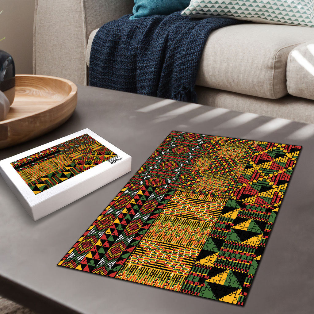 African American Quilt Kente Fusion Puzzle Version 1