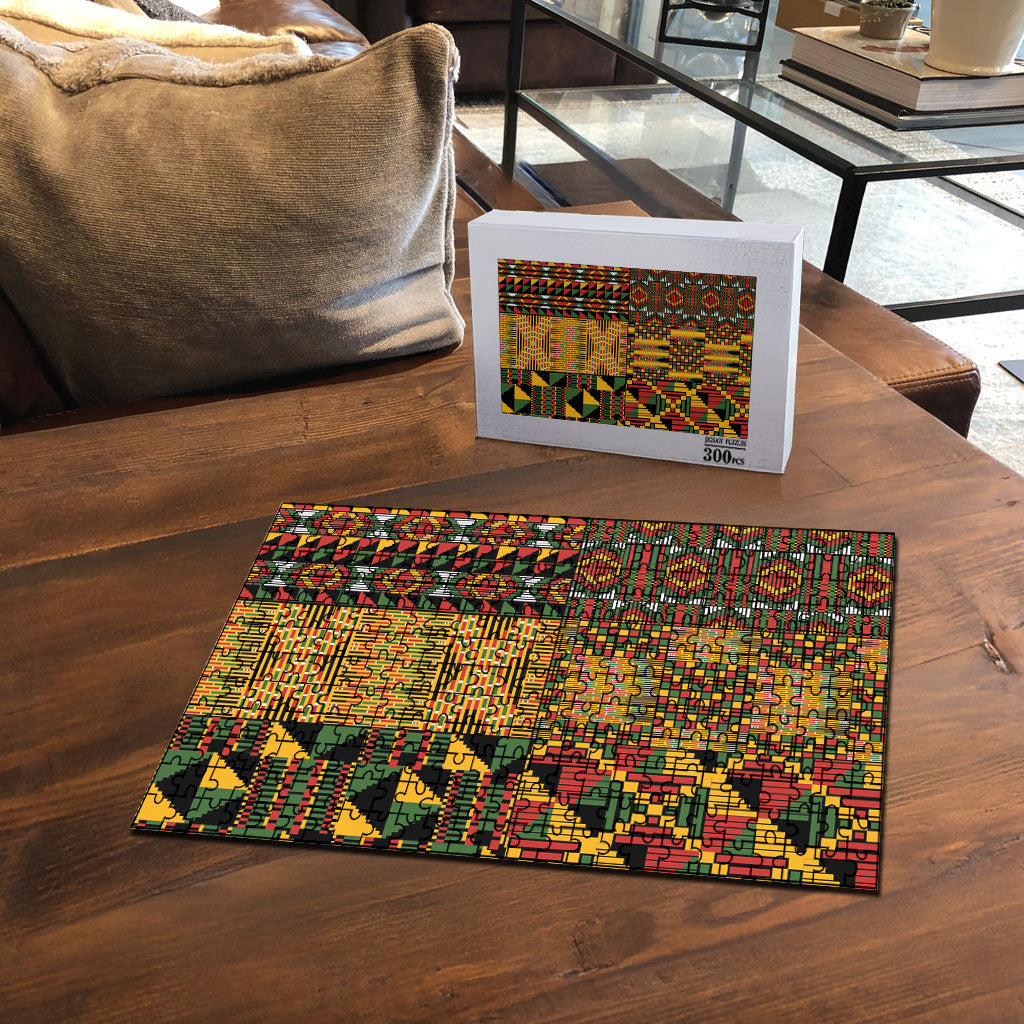 African American Quilt Kente Fusion Puzzle Version 1