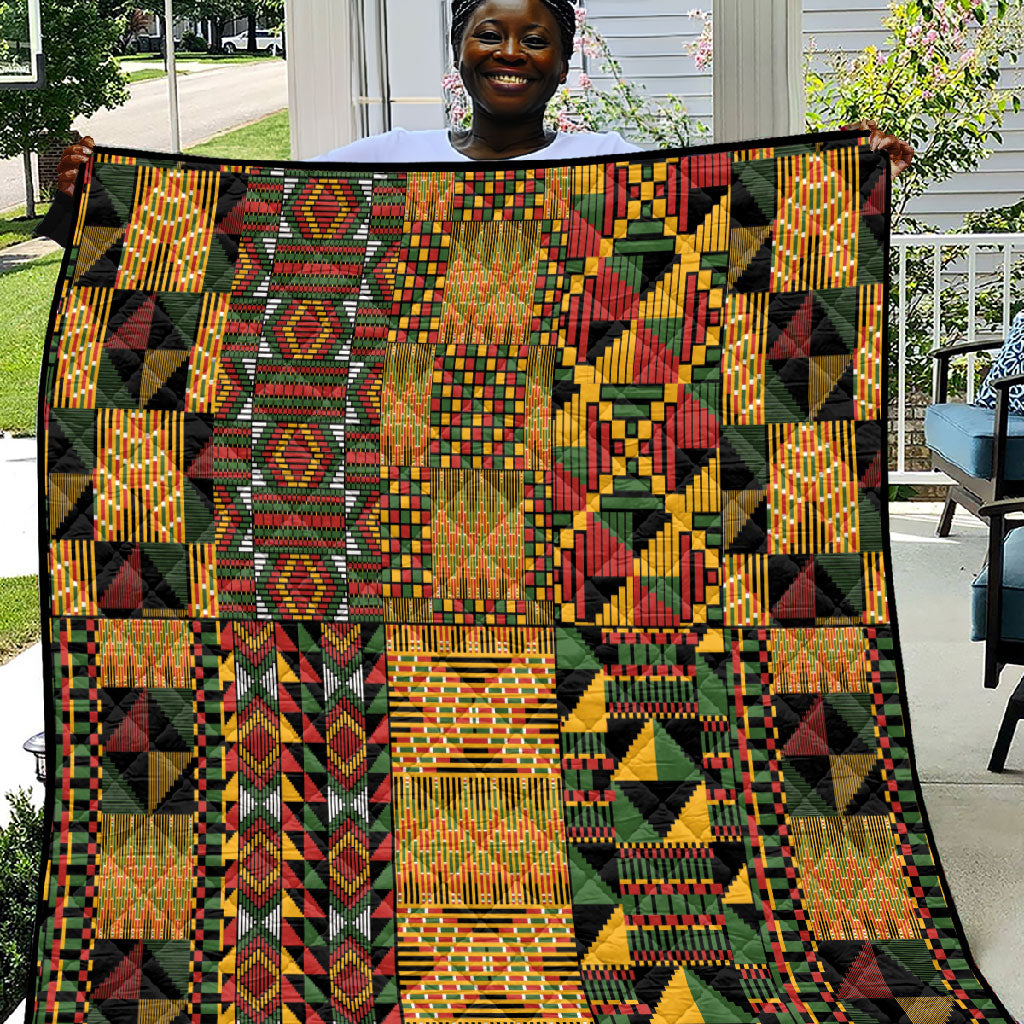 African American Quilt Kente Fusion Quilt Version 1