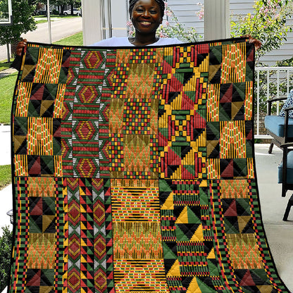 African American Quilt Kente Fusion Quilt Version 1