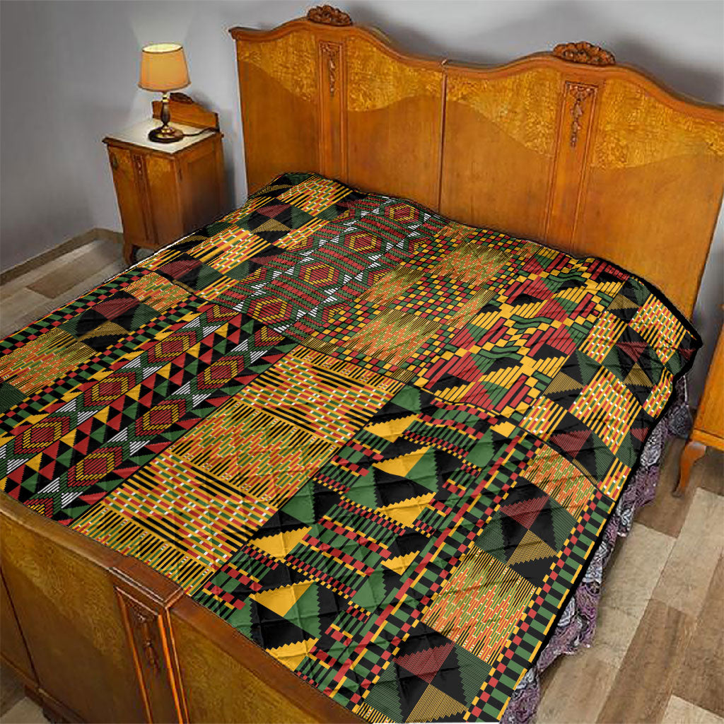 African American Quilt Kente Fusion Quilt Version 1