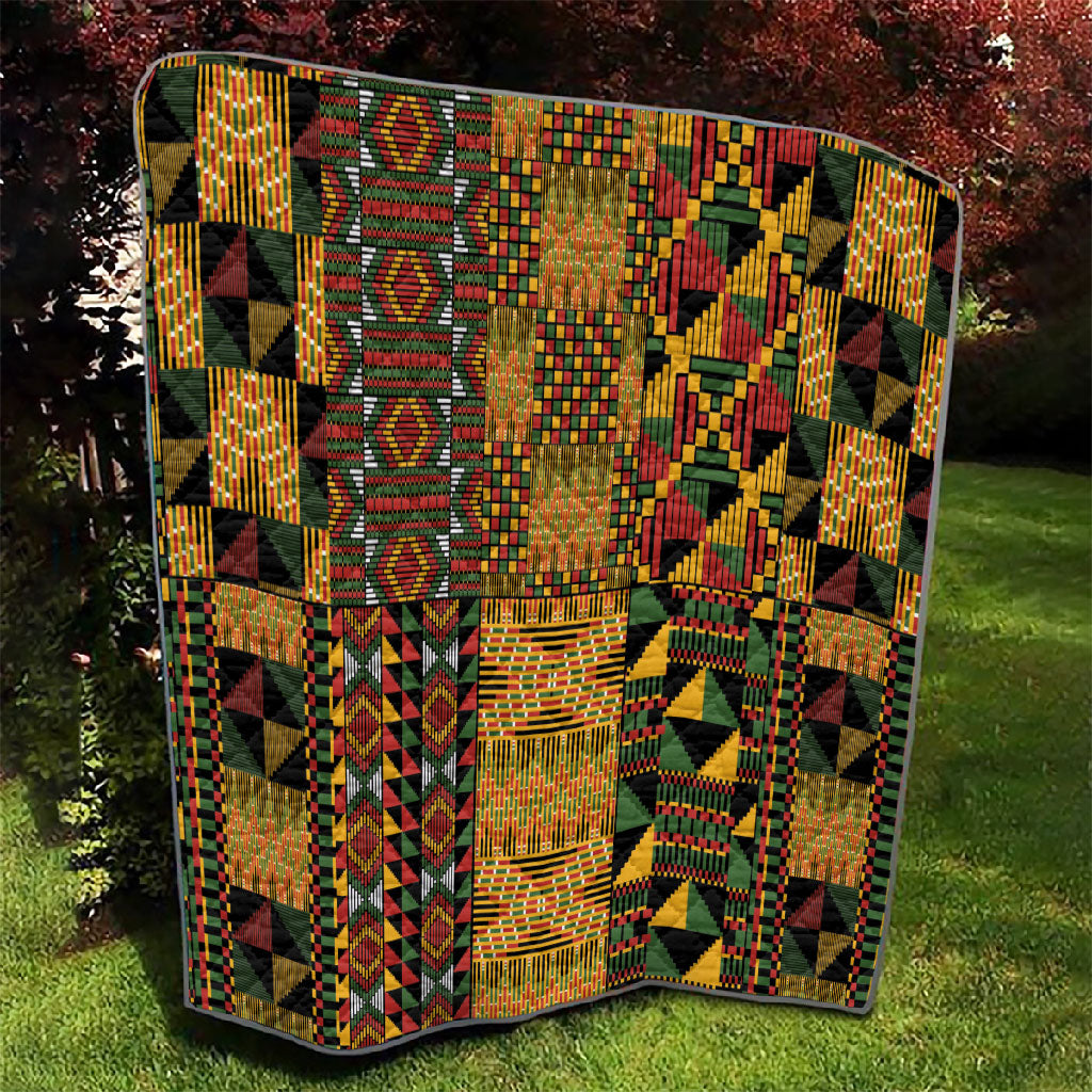 African American Quilt Kente Fusion Quilt Version 1