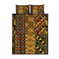 African American Quilt Kente Fusion Quilt Bed Set Version 1