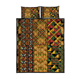 African American Quilt Kente Fusion Quilt Bed Set Version 1
