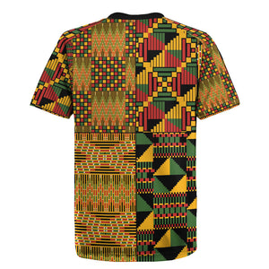 African American Quilt Kente Fusion Rugby Jersey Version 1