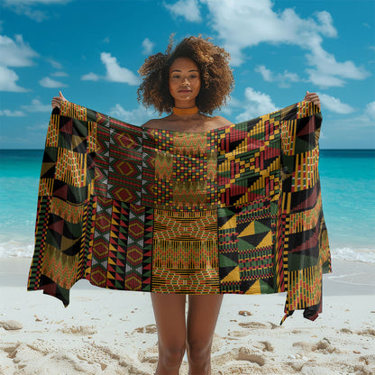 African American Quilt Kente Fusion Sarong Version 1