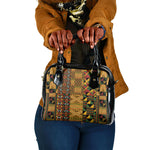 African American Quilt Kente Fusion Shoulder Handbag Version 1