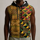 African American Quilt Kente Fusion Sleeveless Zip Hoodie Version 1