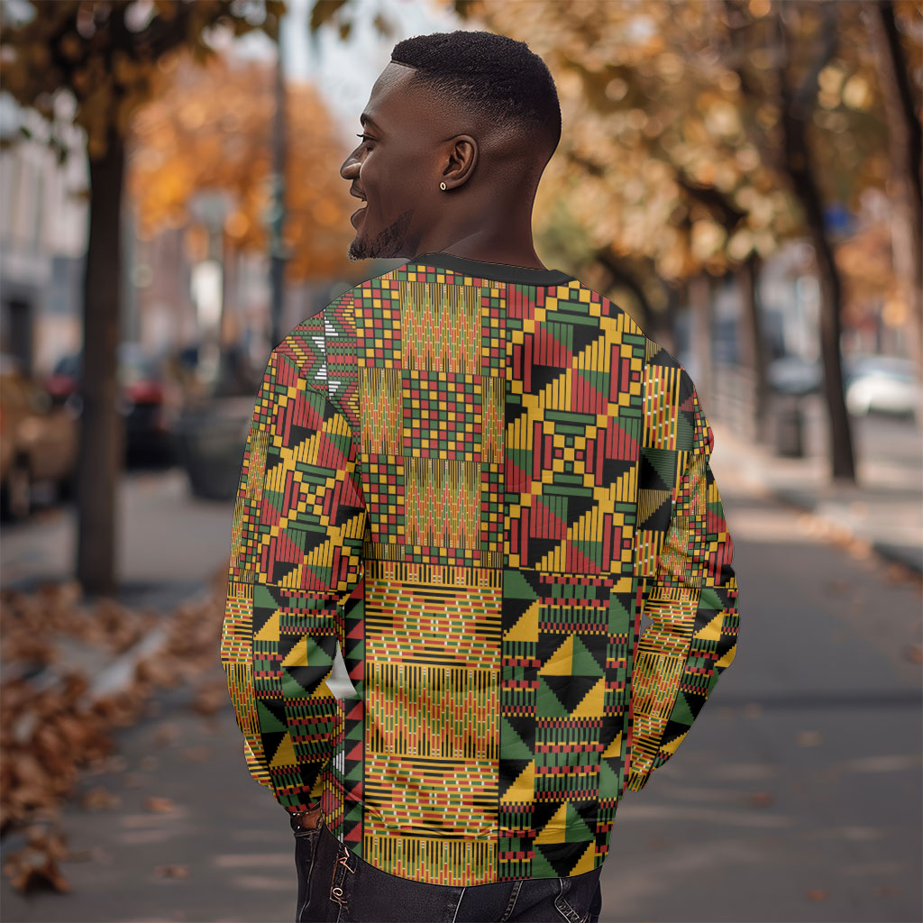 African American Quilt Kente Fusion Sweatshirt Version 1