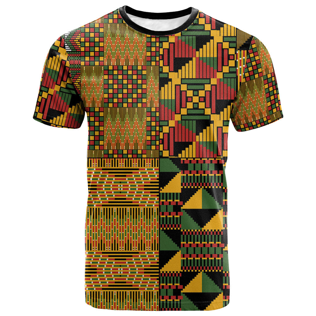 African American Quilt Kente Fusion T shirt Version 1
