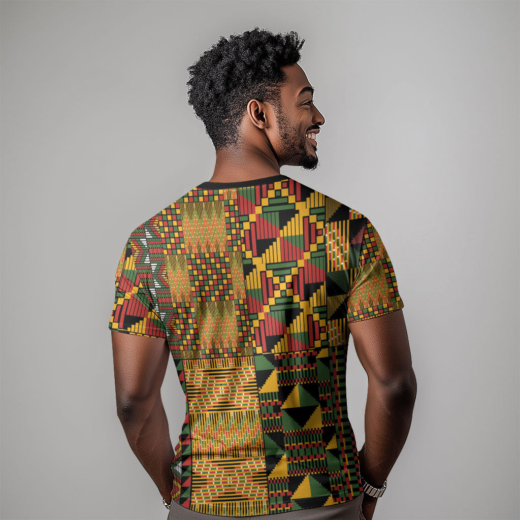 African American Quilt Kente Fusion T shirt Version 1