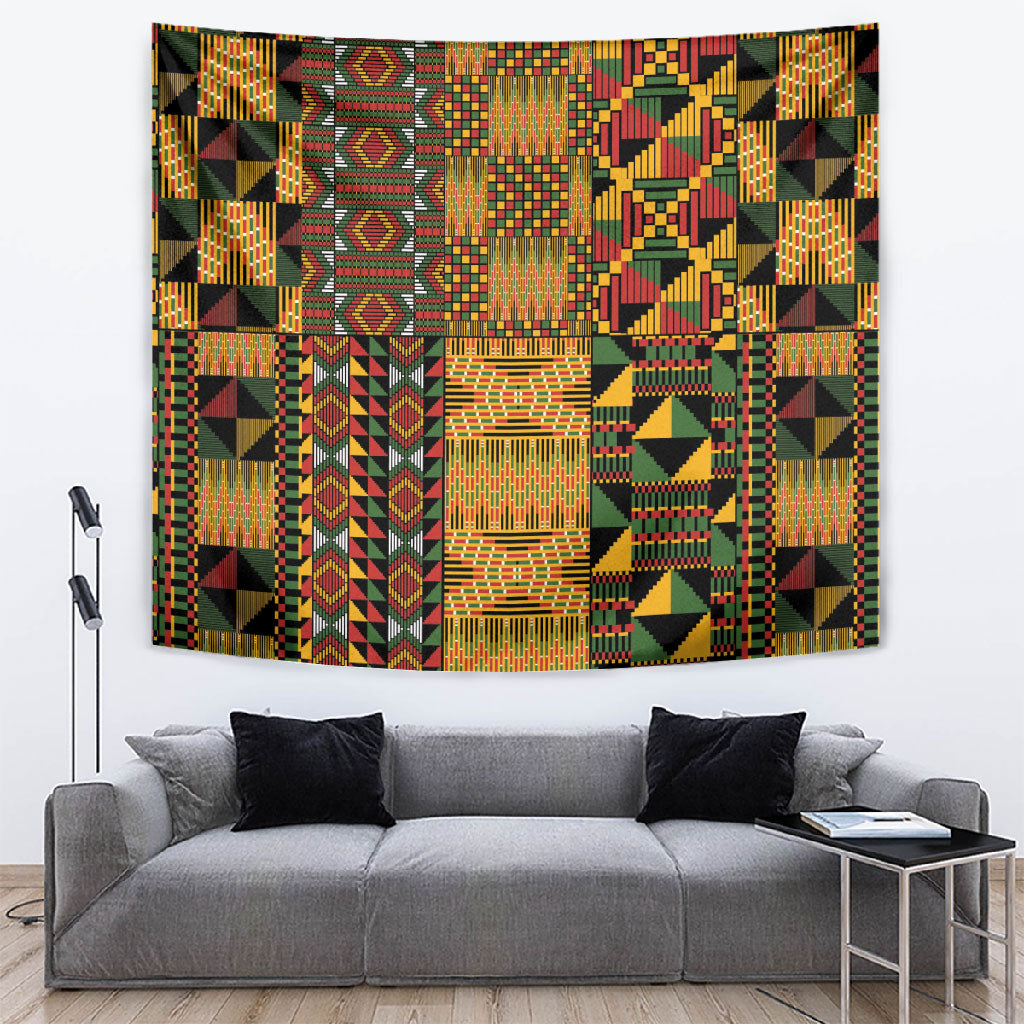 African American Quilt Kente Fusion Tapestry Version 1