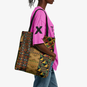 African American Quilt Kente Fusion Tote Bag Version 1