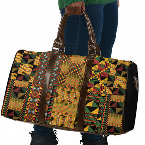 African American Quilt Kente Fusion Travel Bag Version 1