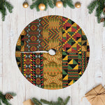 African American Quilt Kente Fusion Tree Skirt Version 1