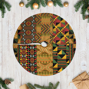 African American Quilt Kente Fusion Tree Skirt Version 1