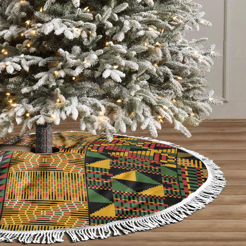 African American Quilt Kente Fusion Tree Skirt Version 1