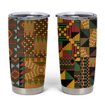 African American Quilt Kente Fusion Tumbler Cup Version 1