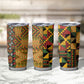African American Quilt Kente Fusion Tumbler Cup Version 1