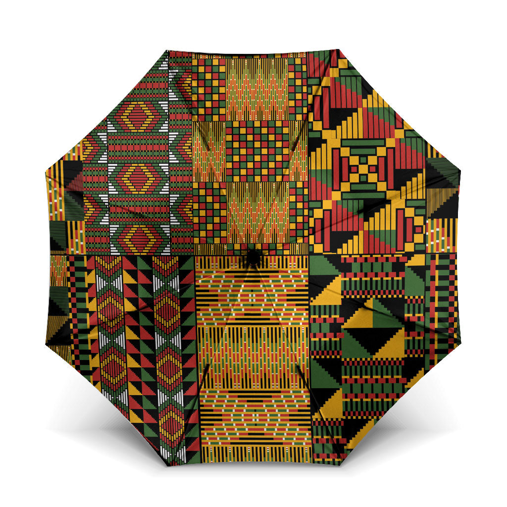 African American Quilt Kente Fusion Umbrella Version 1