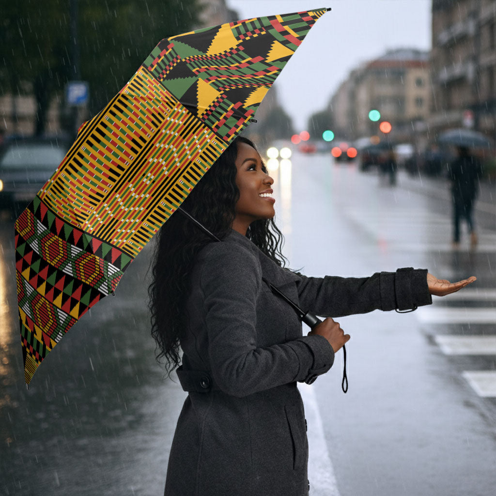African American Quilt Kente Fusion Umbrella Version 1