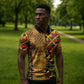 African American Quilt Kente Fusion Zipper Polo Shirt Version 1