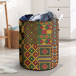 African American Quilt Kente Fusion Laundry Basket Version 2