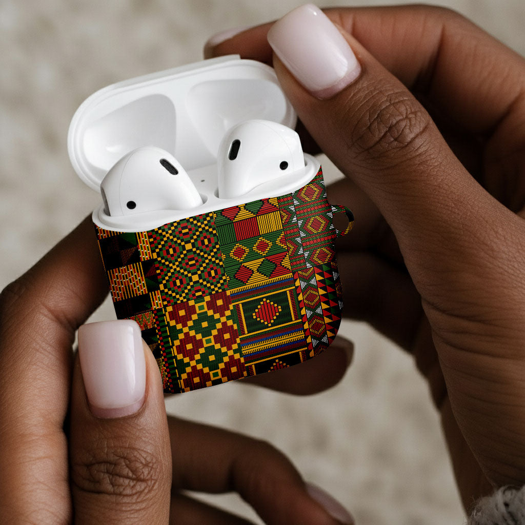 African American Quilt Kente Fusion AirPods Case Version 2