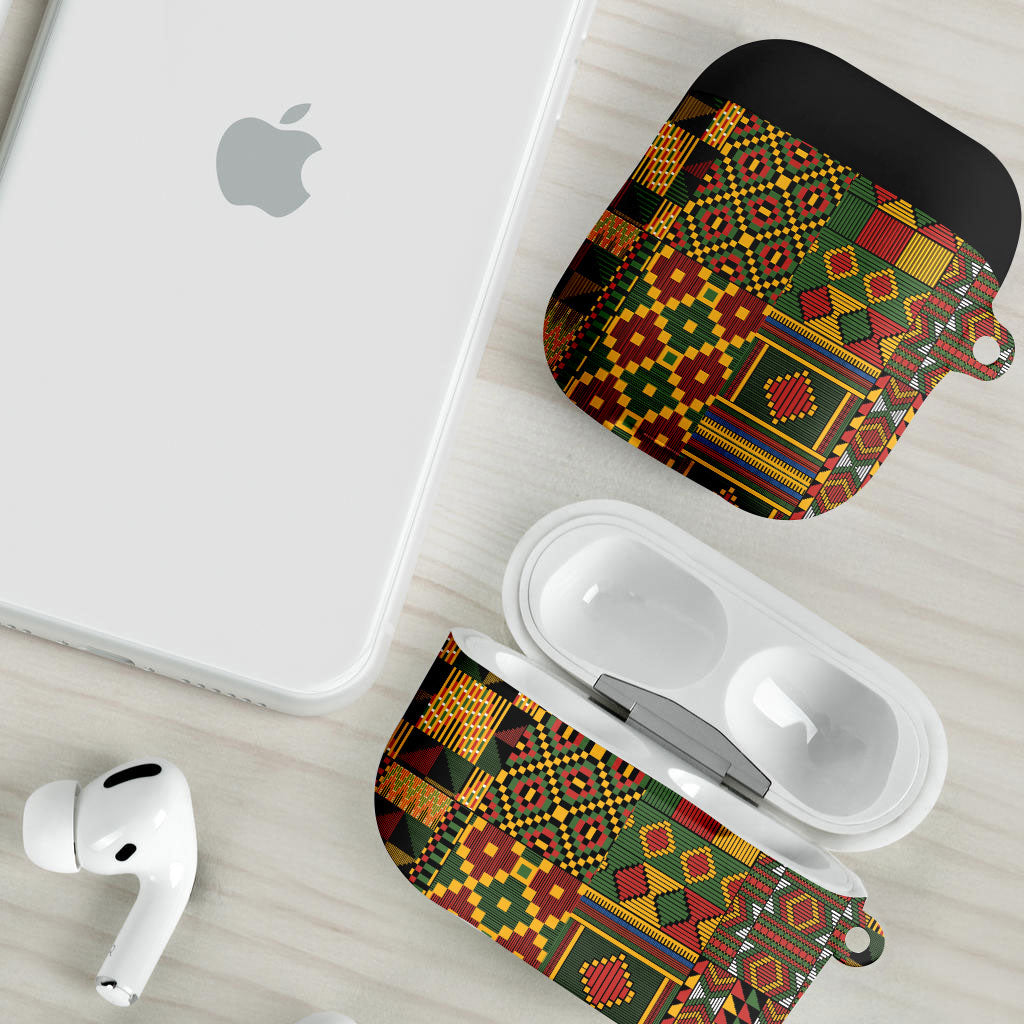 African American Quilt Kente Fusion AirPods Case Version 2
