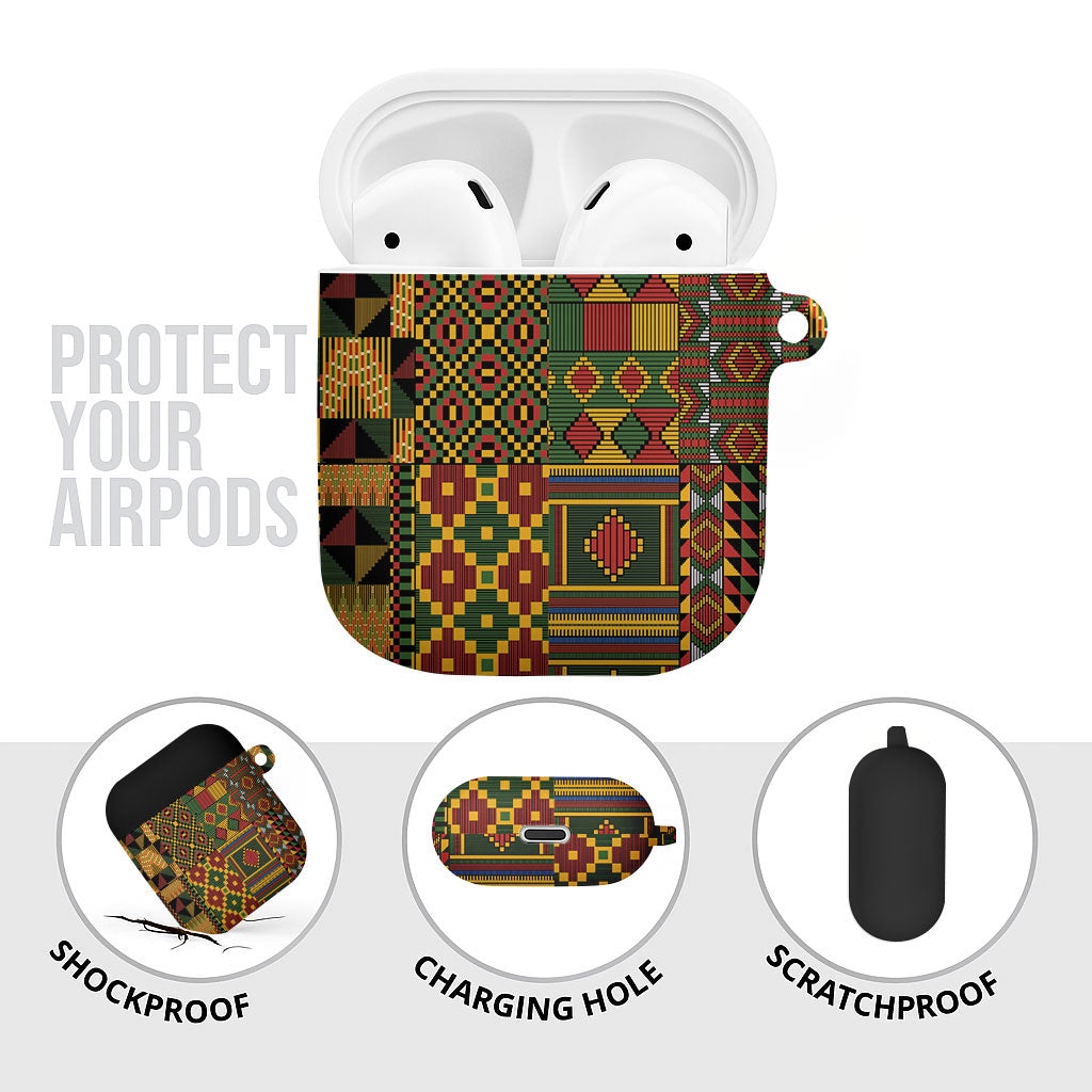 African American Quilt Kente Fusion AirPods Case Version 2
