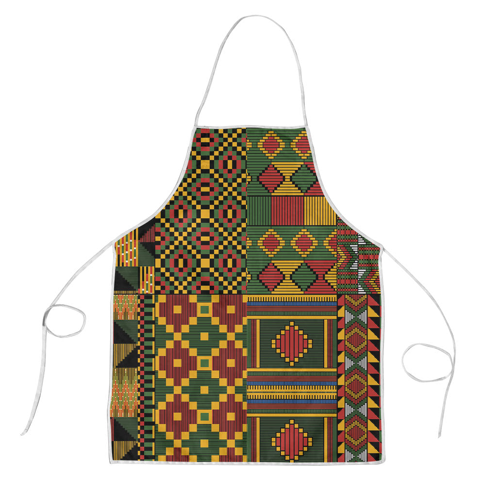 African American Quilt Kente Fusion Apron Version 2