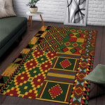 African American Quilt Kente Fusion Area Rug Version 2