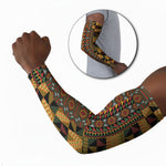 African American Quilt Kente Fusion Arm Sleeves Version 2