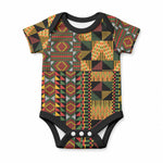 African American Quilt Kente Fusion Baby Onesie Version 2