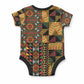 African American Quilt Kente Fusion Baby Onesie Version 2