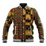 African American Quilt Kente Fusion Baseball Jacket Version 2