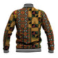 African American Quilt Kente Fusion Baseball Jacket Version 2