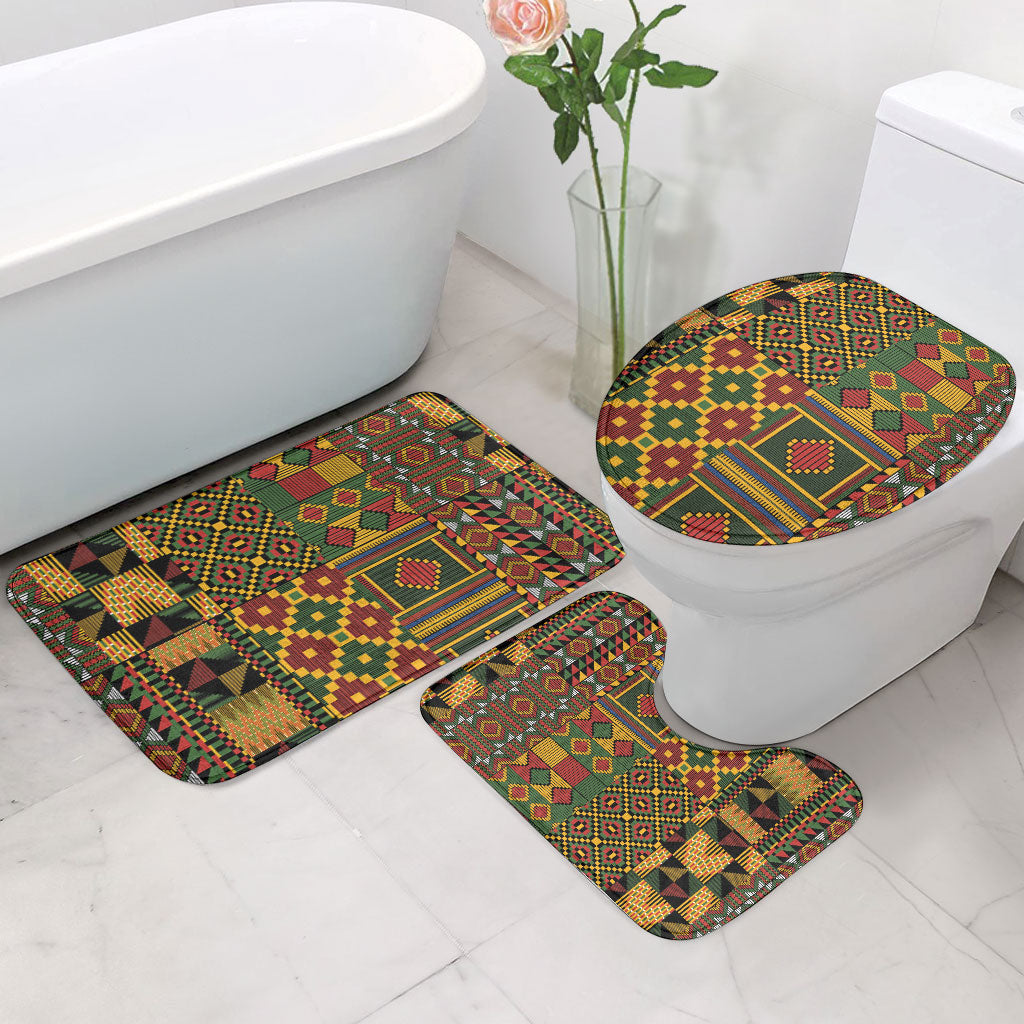 African American Quilt Kente Fusion Bathroom Set Version 2
