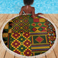 African American Quilt Kente Fusion Beach Blanket Version 2