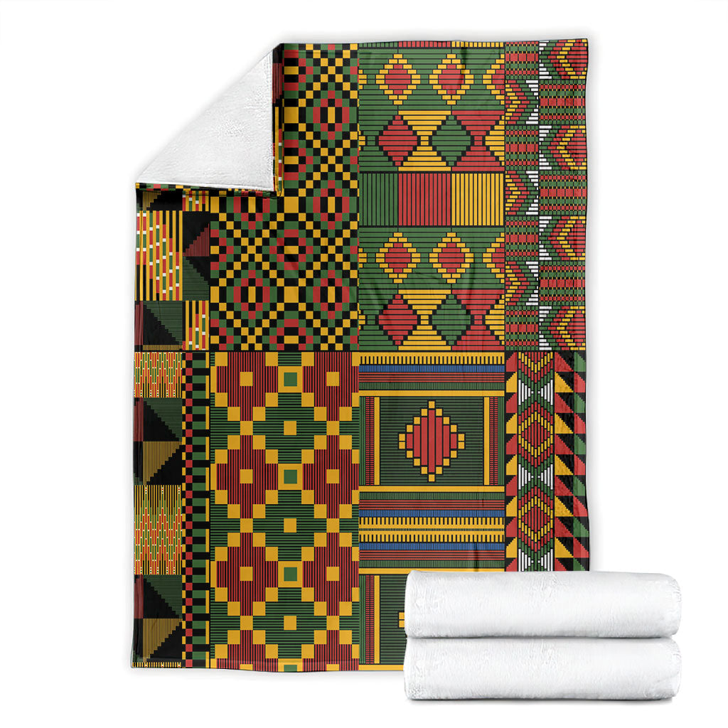 African American Quilt Kente Fusion Blanket Version 2
