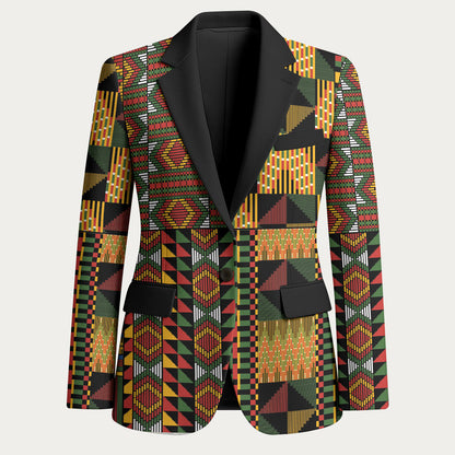 African American Quilt Kente Fusion Blazer Version 2